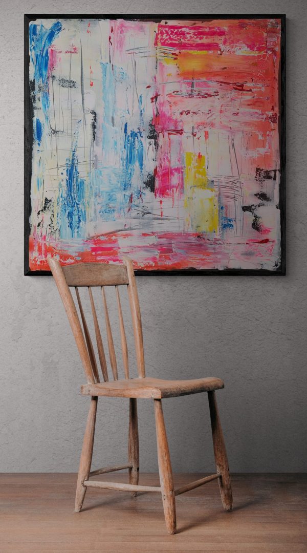 Rustic Wooden Chair Next To Bare Wall 2