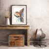 Kookaburra Interior Framed Eg Artist Leni Kae Watercolour Art Copy