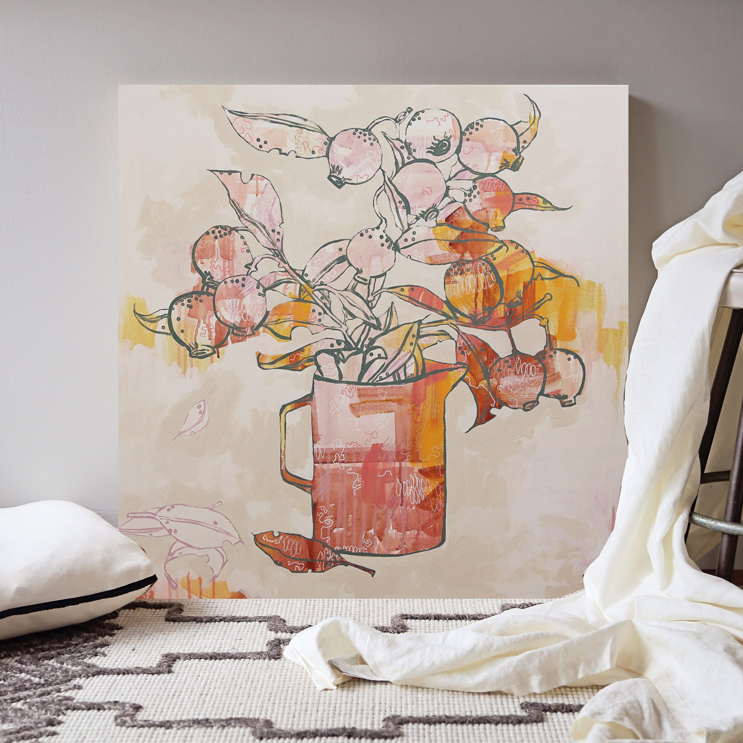 Smith & Brooks Gumnut Posy Art For Your Home Australian Style Art For Interiors Australian Art Ready To Hang 01