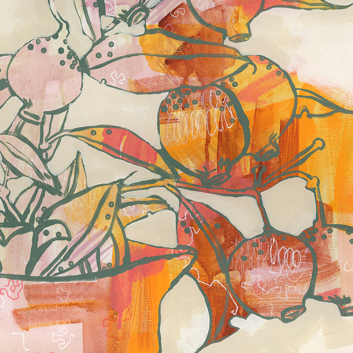 Smith & Brooks Gumnut Posy Art For Your Home Australian Style Art For Interiors Australian Art Ready To Hang 05