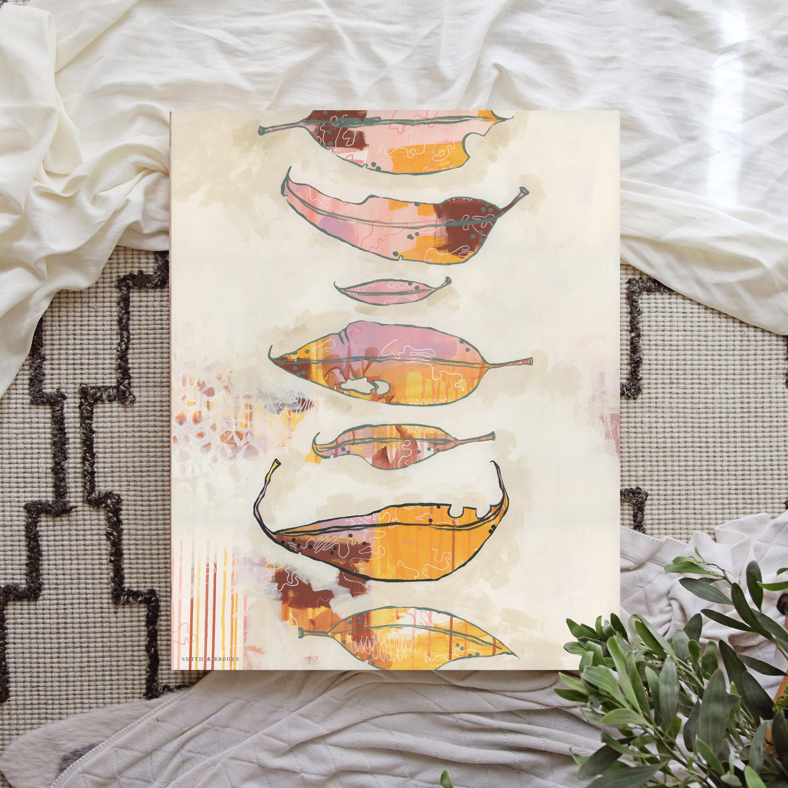 Smith & Brooks Gum Leaf Story Art For Your Home Australian Style Art For Interiors Australian Art Ready To Hang 03