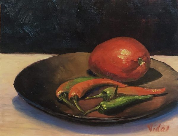 2022p830 Still Life Tomato And Chillies B