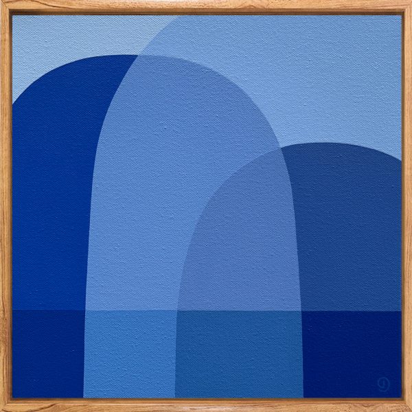 Charlotte De Pace Blue Shadows I Natural Frame Art Lovers Australia