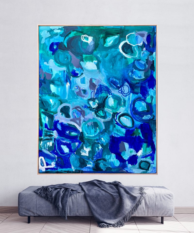 Blue Green Abstract – Follow Me Home