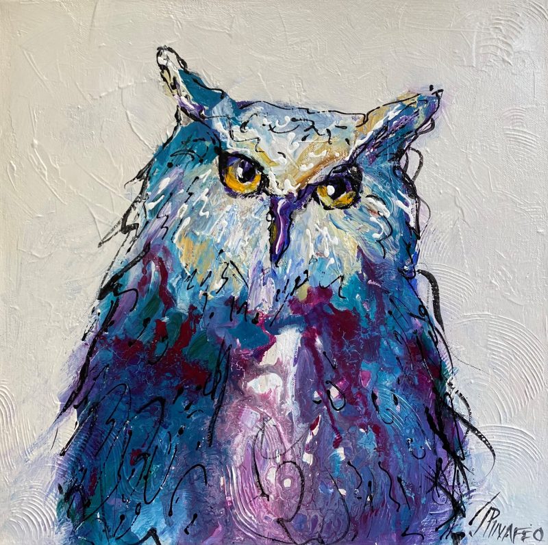 Attentive blue owl