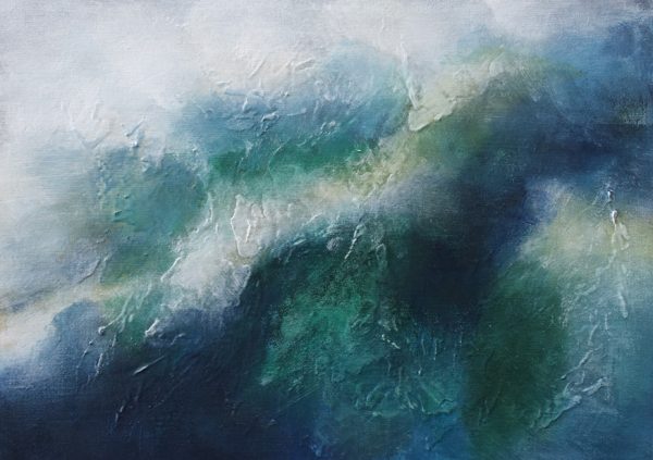 Patriciawalshstudio Byron Splash Acrylic And Oil On Canvas