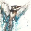 1 Sydney Artist Leni Kae Kingfisher Spirit Brown Hooded Kingfisher Bird Artist