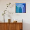 Charlotte De Pace Shadow Eclipse (blue) Insitu Above Sideboard 2 Art Lovers Australia