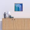 Charlotte De Pace Shadow Eclipse (blue) Insitu Above Sideboard Art Lovers Australia