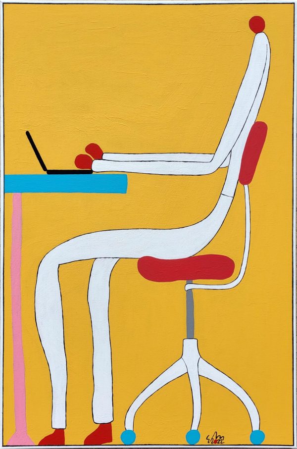 Resumé 2022 Acrylic On Canvas 61cm X 91.5cm X 3.8cm