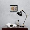 Small Desk With Black Lamp