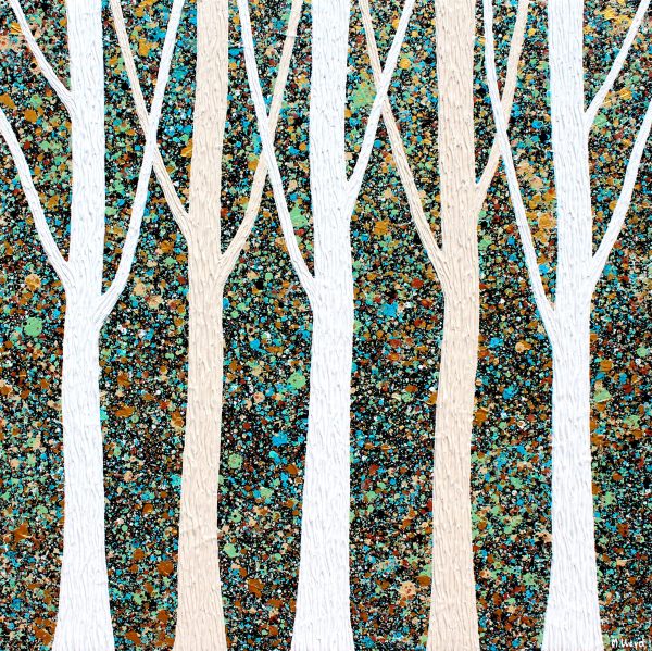 Gum Trees Starry Night Outback 100 X 100cm