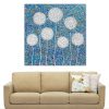 Lounge 2 Summer Coastal Deep Blue Flowers