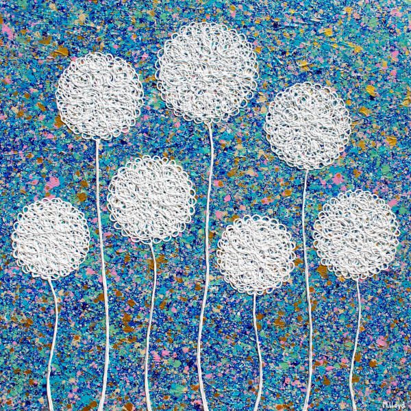 Summer Coastal Deep Blue Flowers
