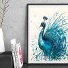 Sydney Artist Leni Kae Peacock Awakening Original Art Framed