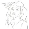 Sydney Artist Leni Kae Wish Upon A Hummingbird Line Art Drawing Original Copyright