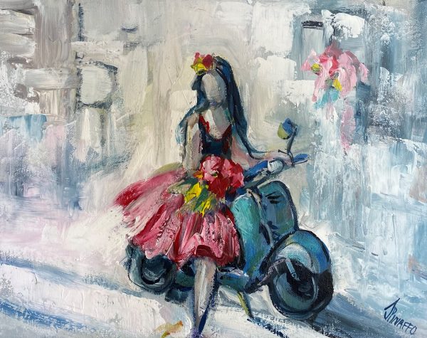 The Flowers Girl On Vespa 1