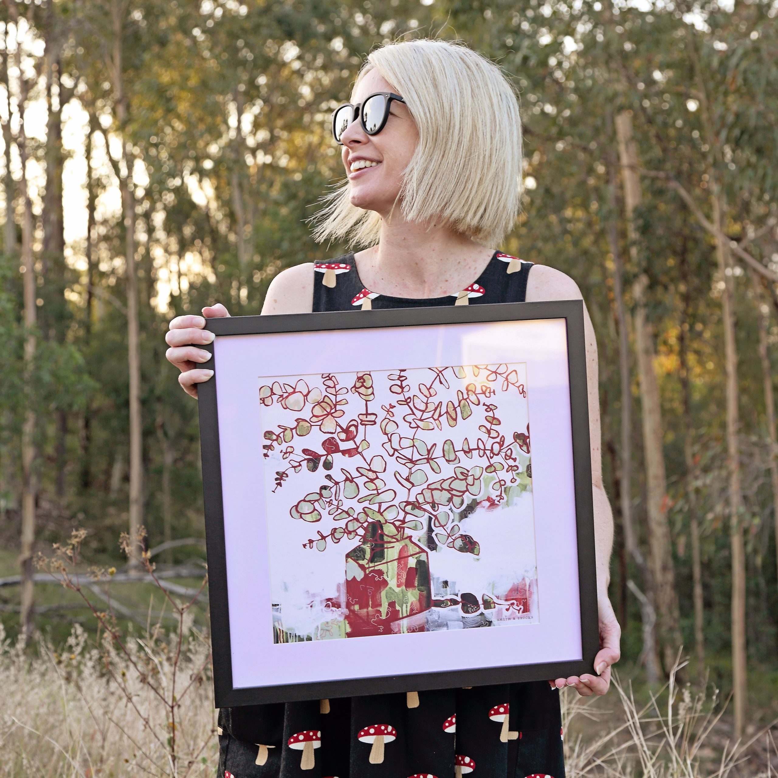 01 Smith And Brooks Art Smith&brooks Canberra Blue Still I Abstract Landscape Artist Australian Botanical Art Art For Your Walls Art For Interior Designers Red White Green Art