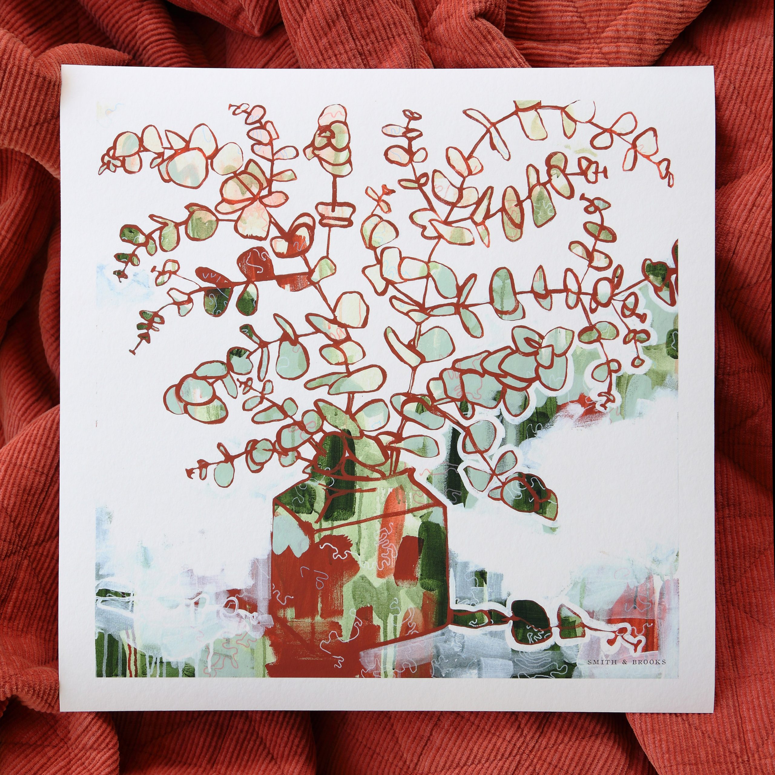 05 Smith And Brooks Art Smith&brooks Mountain Blue Song Abstract Landscape Artist Australian Botanical Art Art For Your Walls Art For Interior Designers Red And Blue Art