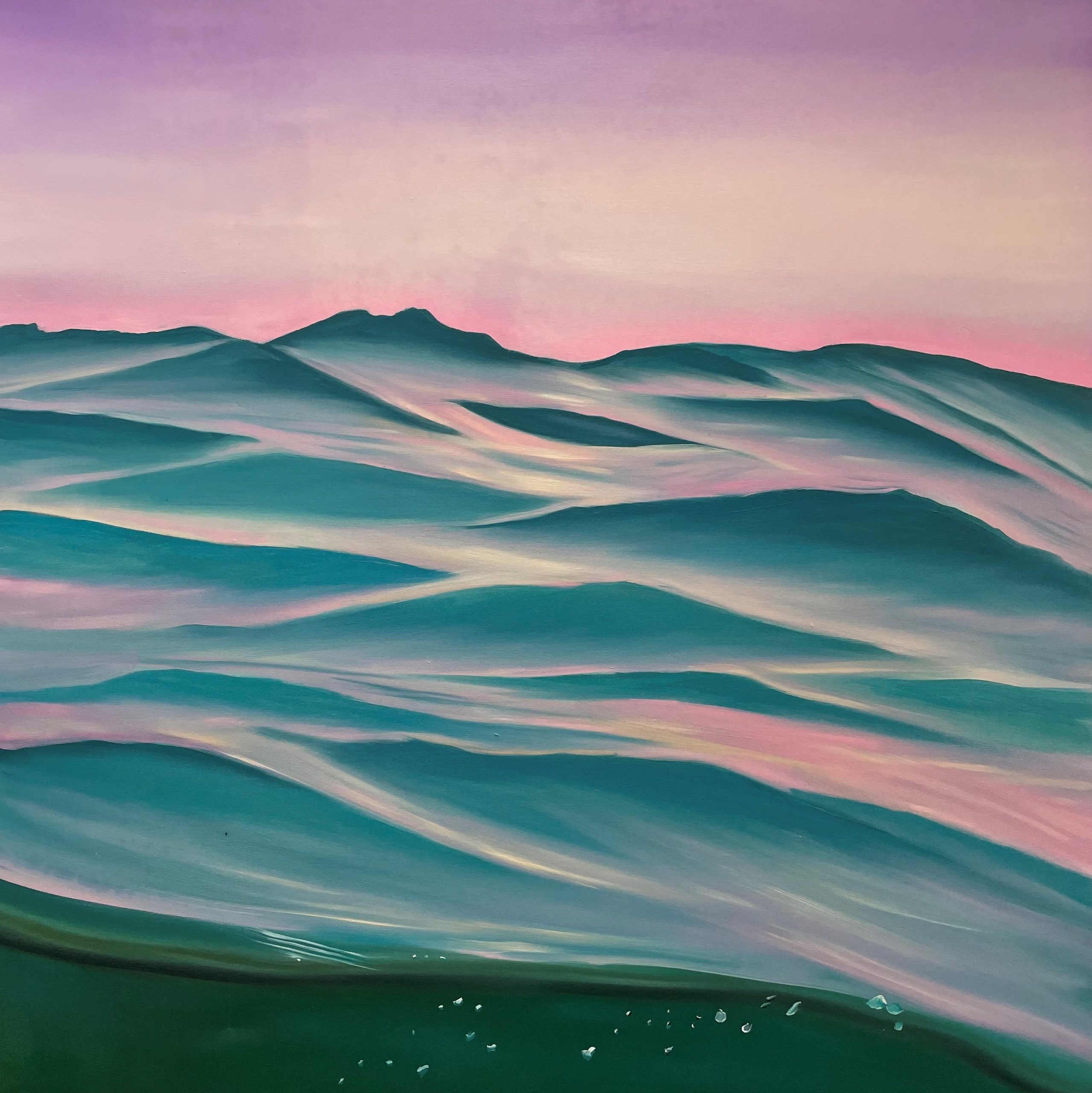 Alanahjarvis Purple At Sea Unframed Full Front