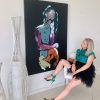 Ambitious Woman Painting Female Empowerment Body Bloom Xii Artist Sarah Jane