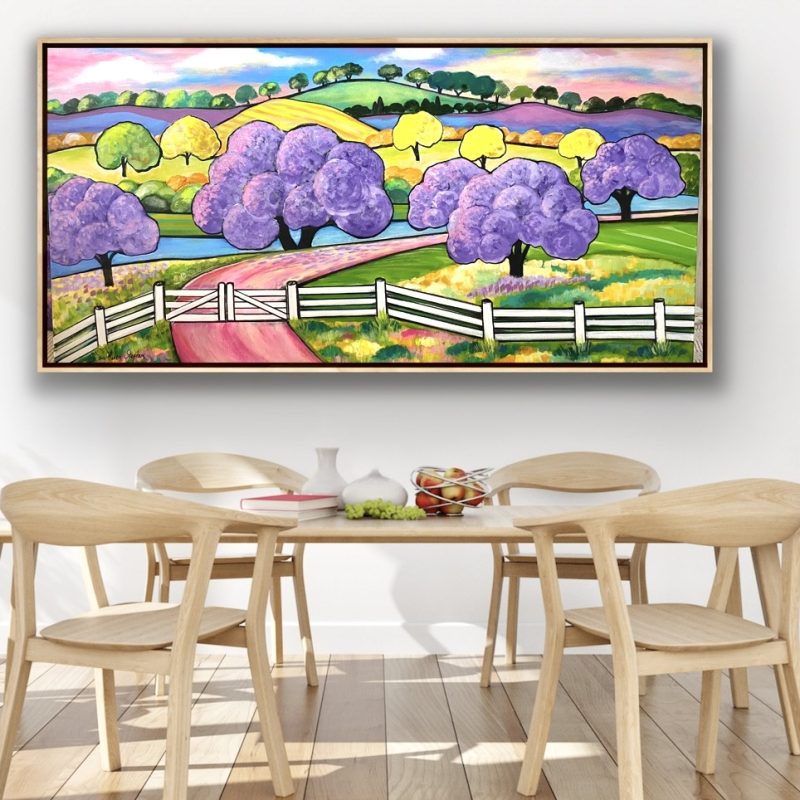 Jacarandas and White Fences