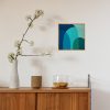 Charlotte De Pace Shadow Eclipse (blue And Green) Insitu Above Sideboard Art Lovers Australia