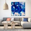 Finding My Way Out Rebecca Koerting Large Colourful Blue Abstract Art Lovers Australia Insitu