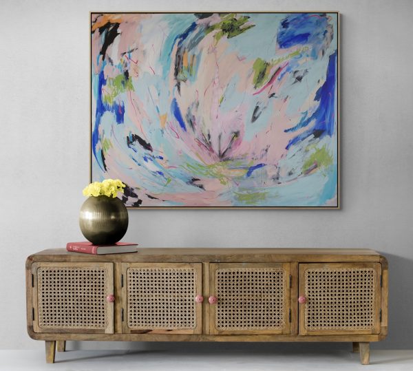 Flowers Sitting On Rustic Wooden Cabinet (2)