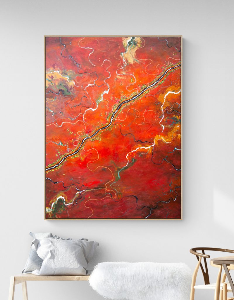 Meandering Blue Skies (Framed)