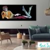 Casual Living Room Captivating Woman Painting Body Bloom Xv Sarah Jane Artist