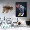 Contemporary Dining Room Striking Female Empowerment Painting Body Bloom Xi Sarah Jane Artist