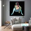 Designer Living Room Black Canvas Painting Enigmatic Woman Body Bloom Xiii Sarah Jane Artist