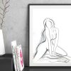 Sydney Artist Leni Kae Sitting Nude Original Art Framed