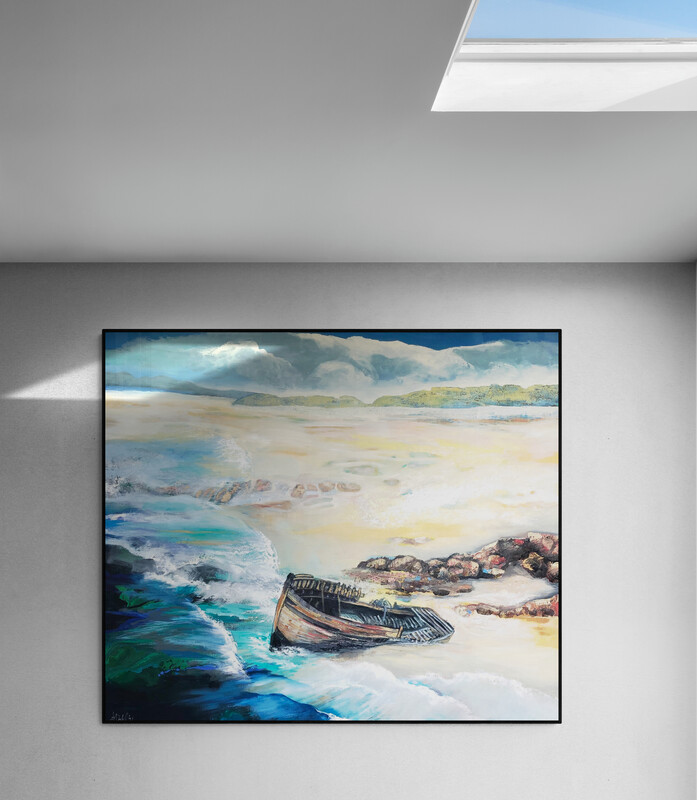 Interior Wall Illuminated By Skylight
