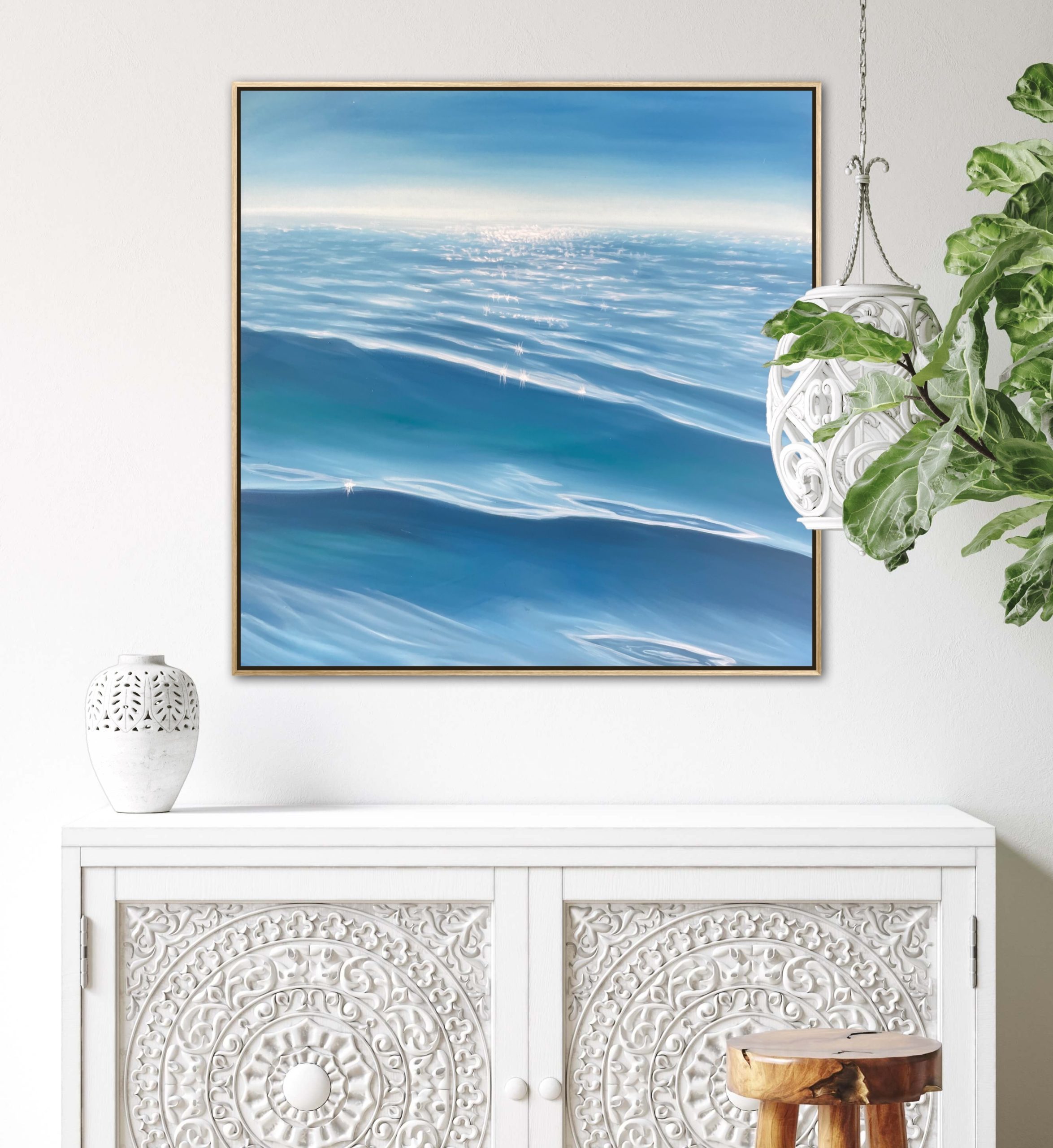 Alanah Jarvis Ocean Art On White Wall