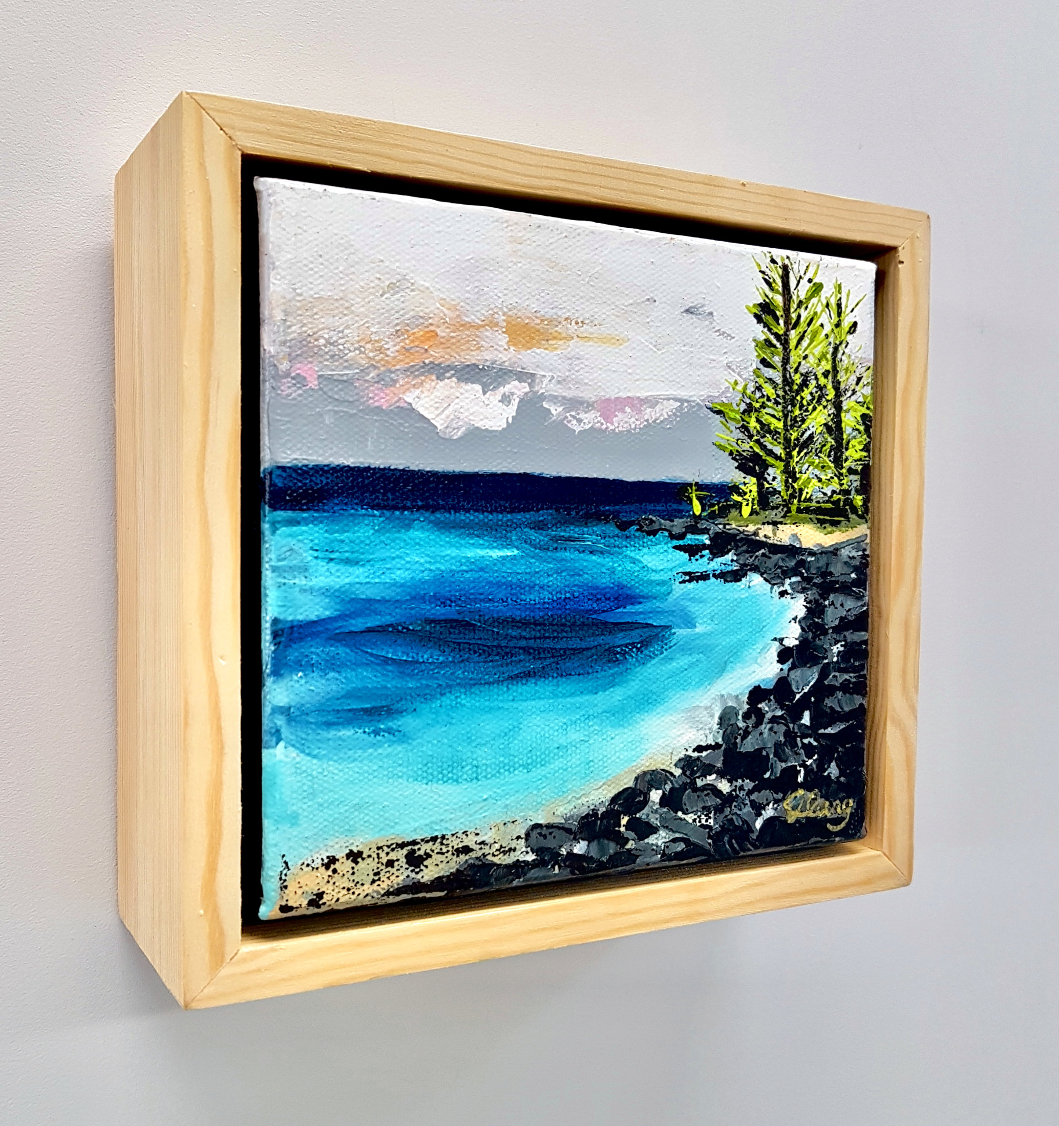 Burleigh Beach 2 Noosa Songbird Designz Deborah Lang Beach Bay Beachscene Canvas Wall Art Contemporary Coastal Hamptons Style 3