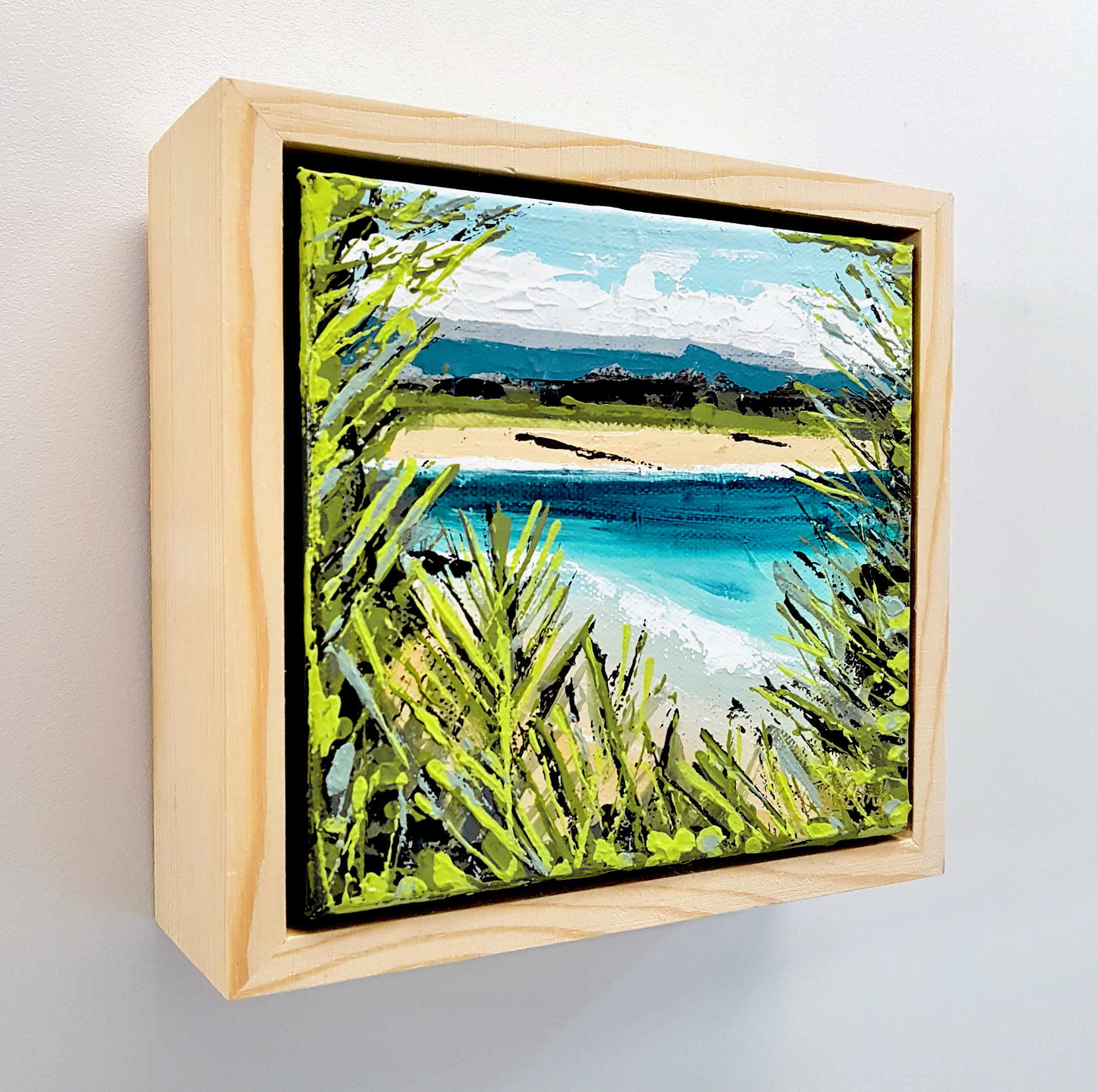 Little Cove Noosa 3 Songbird Designz Deborah Lang Beach Bay Beachscene Canvas Wall Art Contemporary Coastal Hamptons Style 3