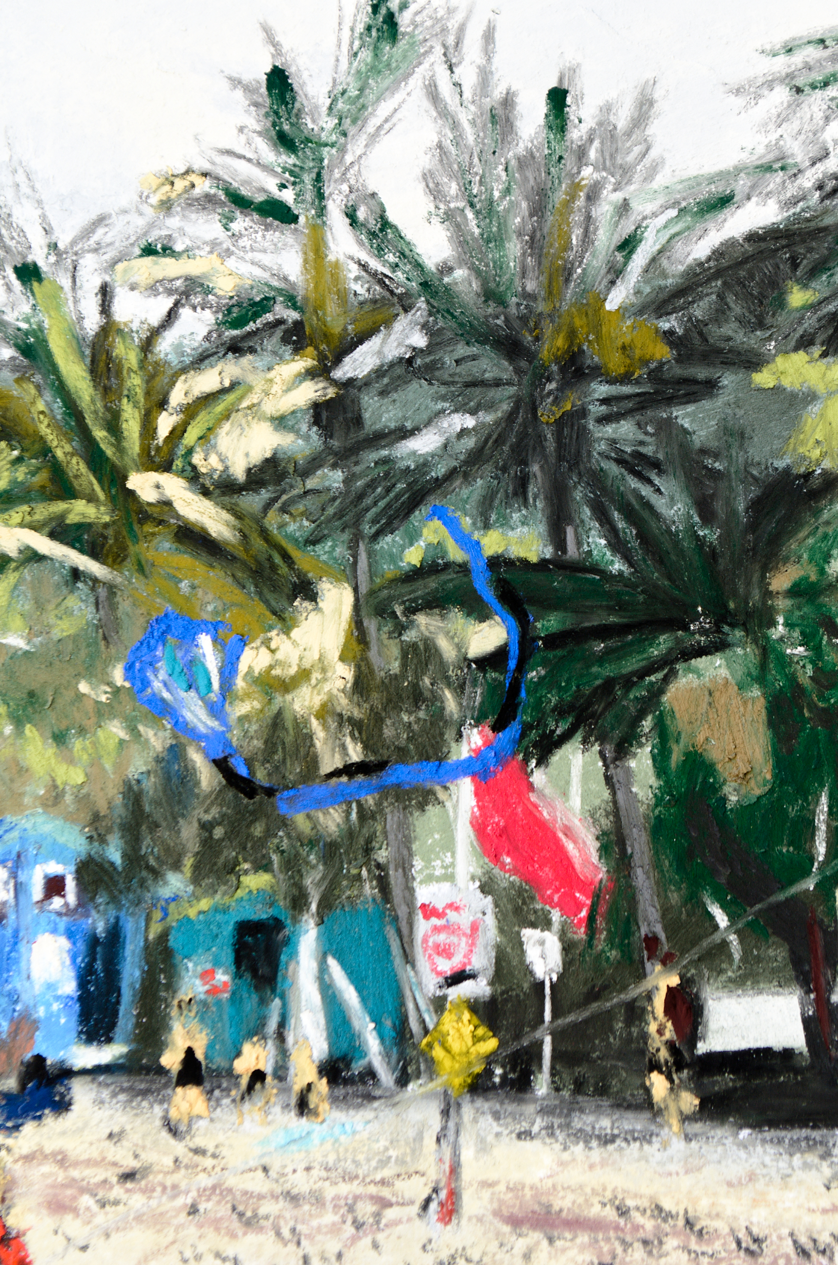 Sam Askin Kites At The Beach 3 Blue Kite