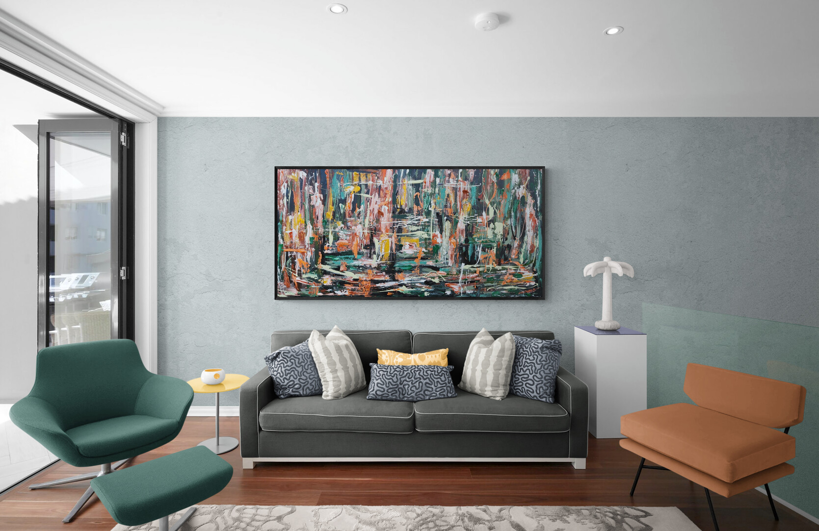 Alina Zorkina Abstract Forest Sang Green Abstract