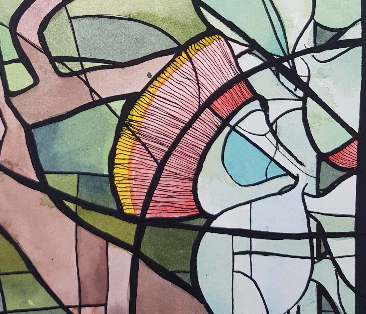 Eucalyptus Macrocarpa In Bloom Watercolour