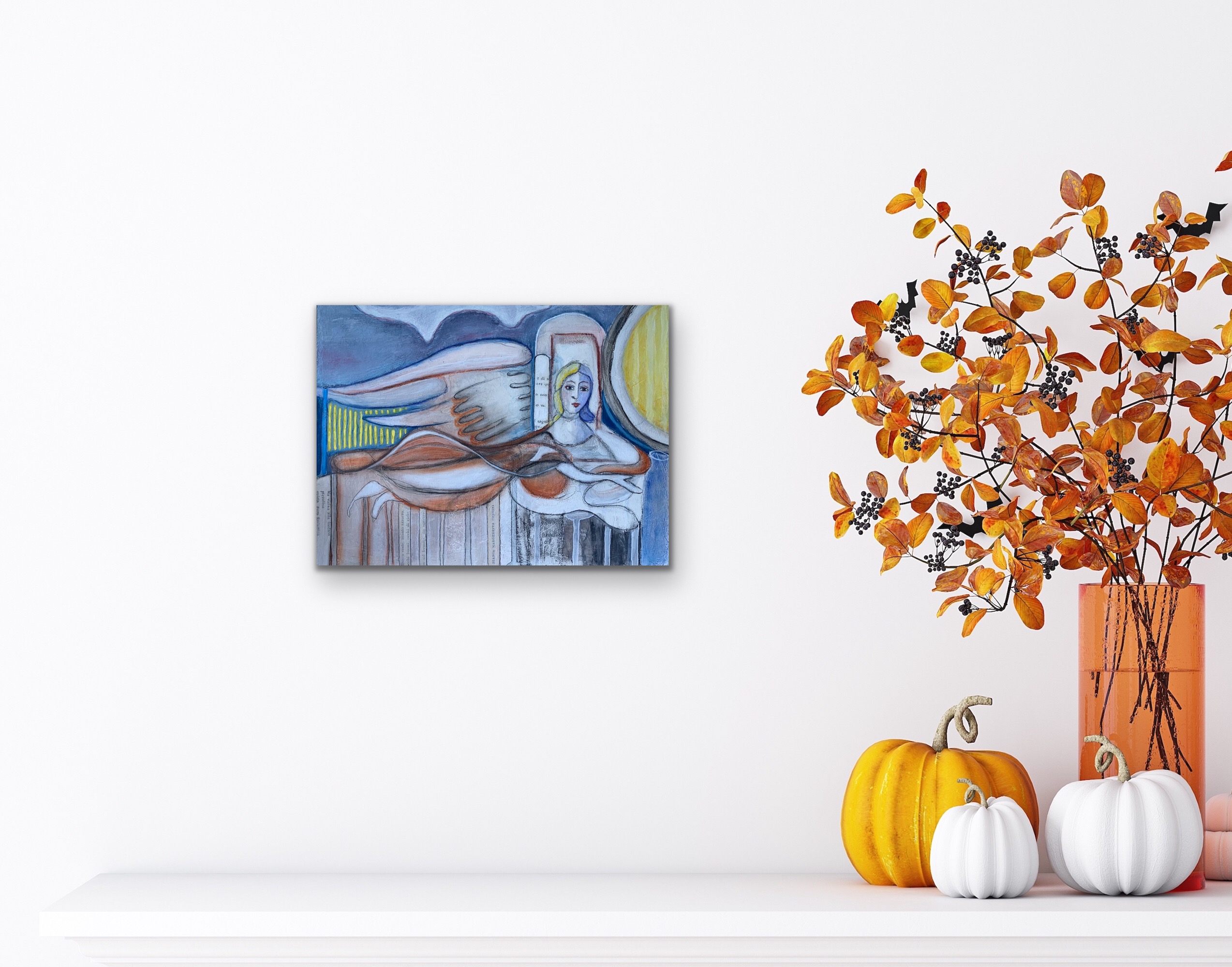 Wings Of Spirits Insitu White Wall