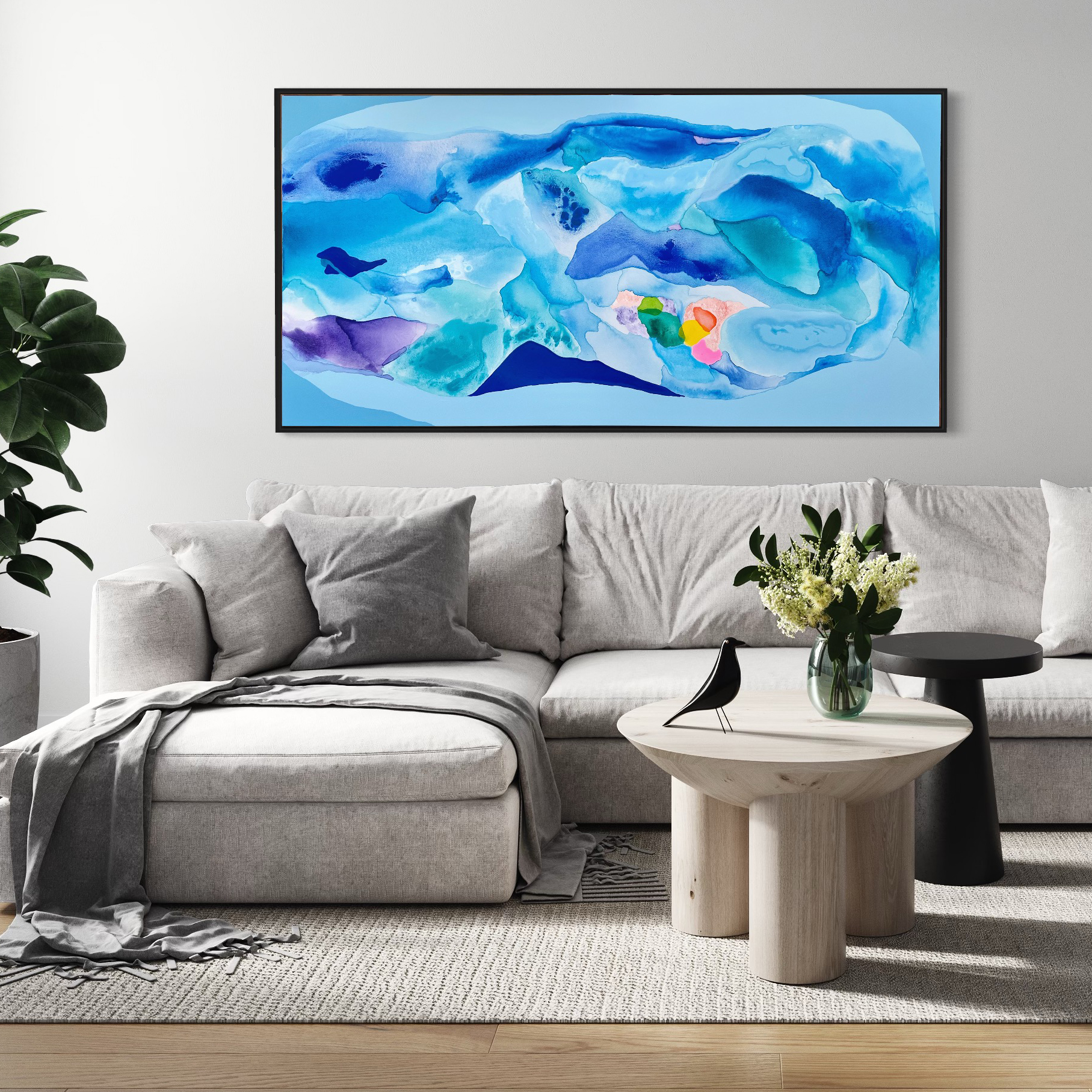 Beach Memories Rebecca Koerting Australian Abstract Artist Insitu 1