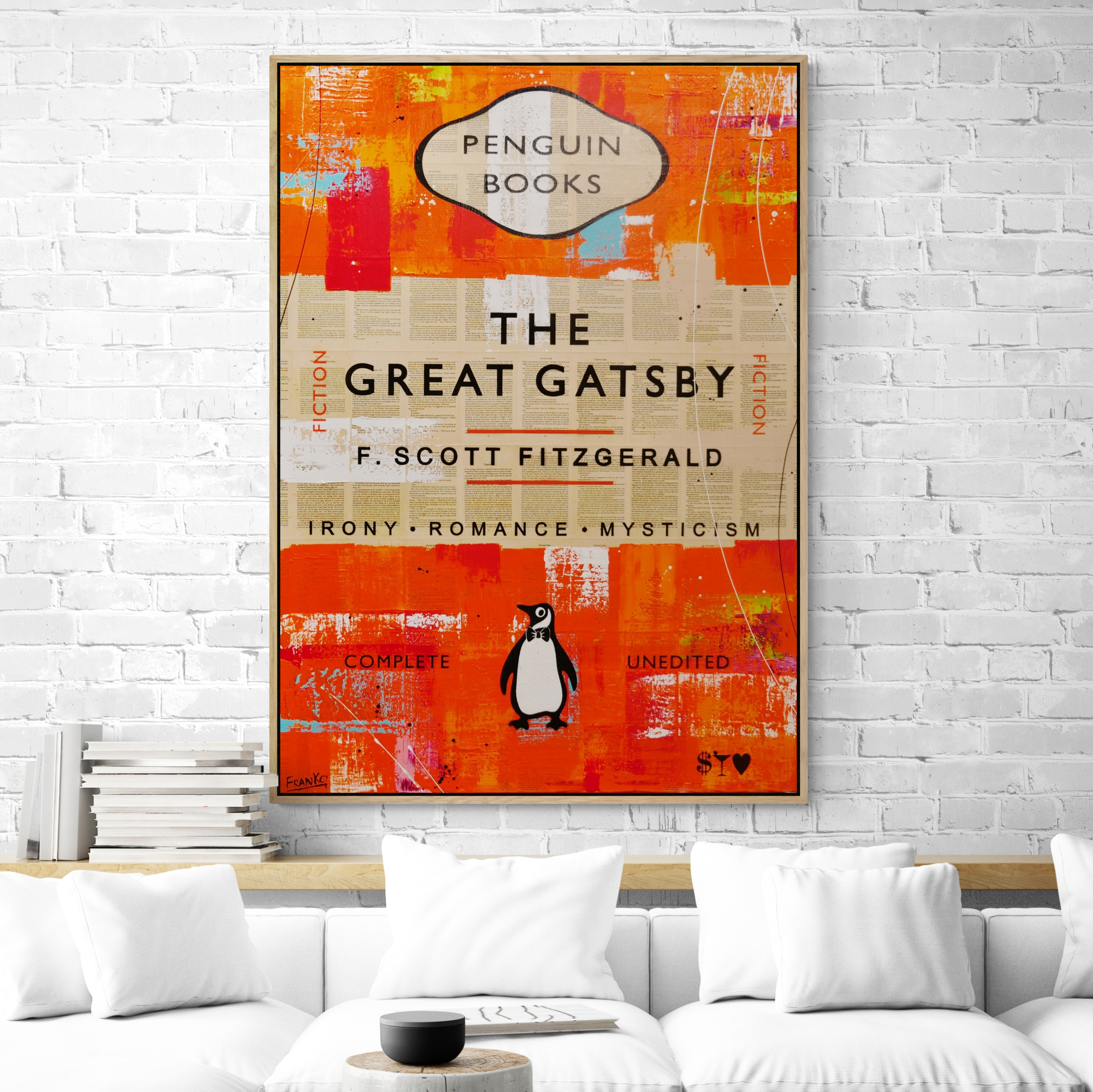 The Great Gatsby First Page Book Wall Art Literary Print F. Scott  Fitzgerald Wall Art Quote Book Poster Literature Gift 