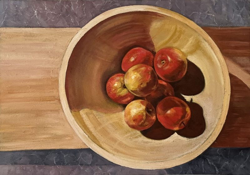 Apples in a Wooden Bowl
