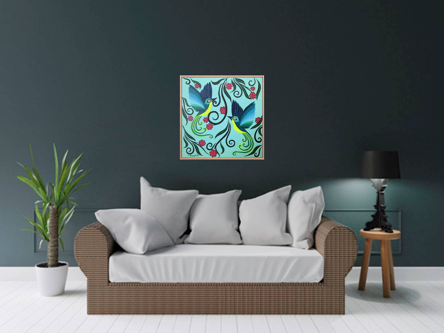 Birds And Blooms (no.13) In Situ 1