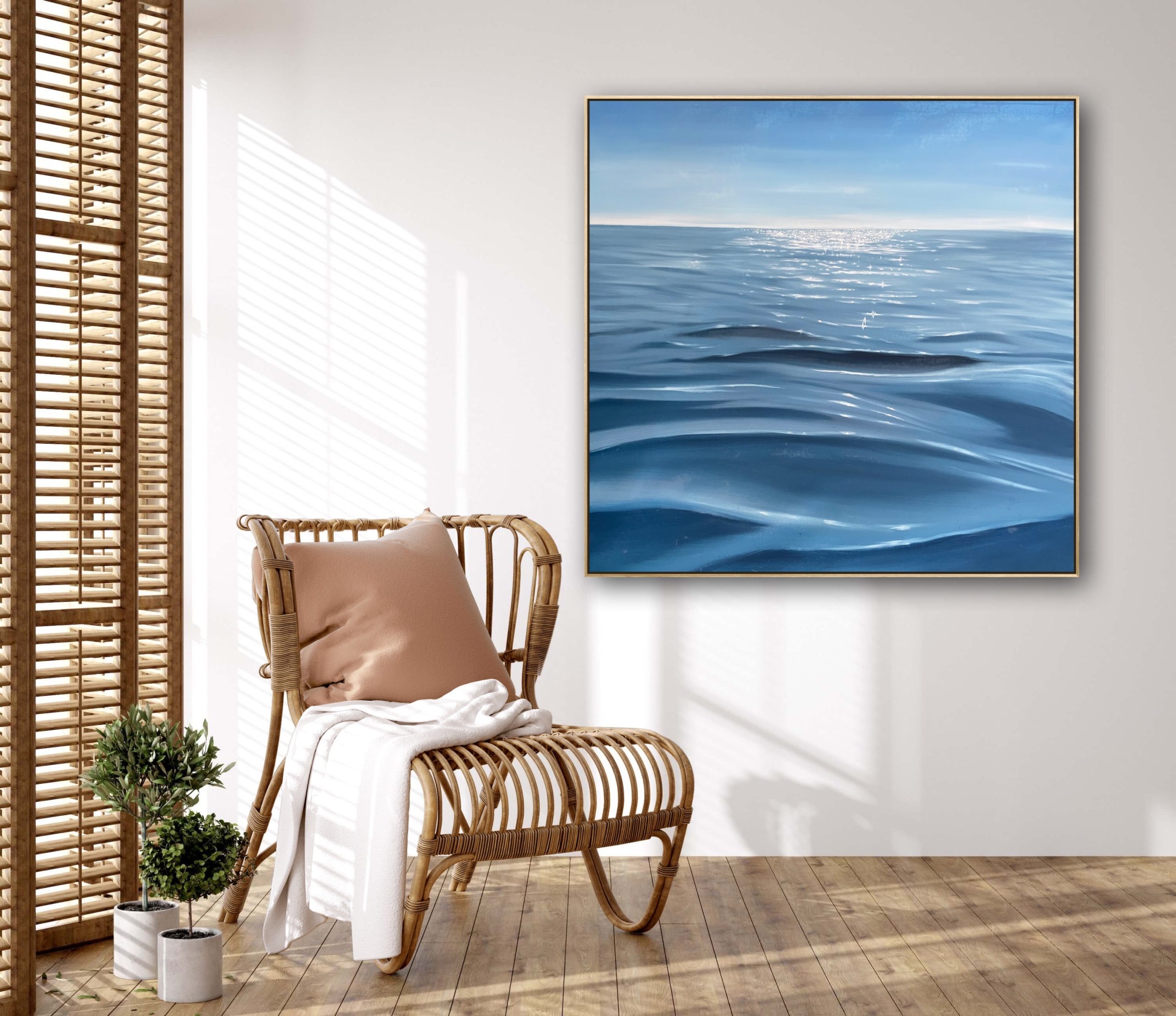 Alanah Jarvis Ocean Art Summer Days At The Coast Rattan Interior