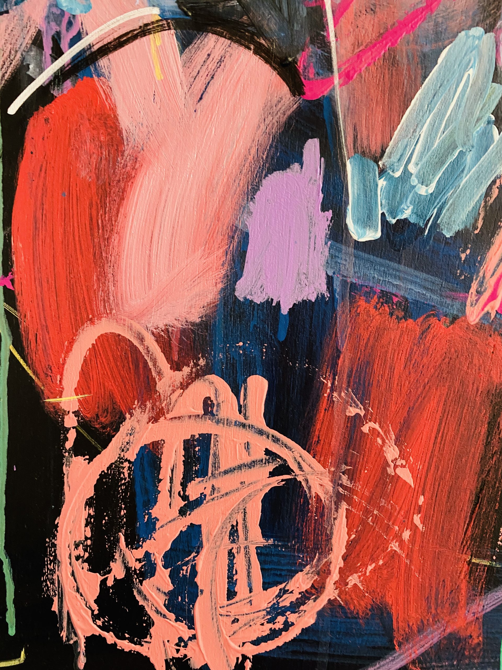 Carita Farrer Spencer Loud Portrait Proud Queen#2 Acrylic On Wood Panel 54.5 X 71.5cm Framed In Ebony Stained Oak Detail3