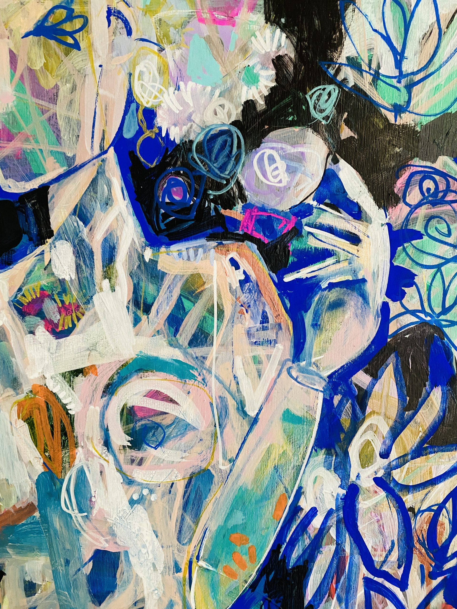 Carita Farrer Spencer Majesty Acrylic On Wood Panel 54.5 X 71.5cm Detail1