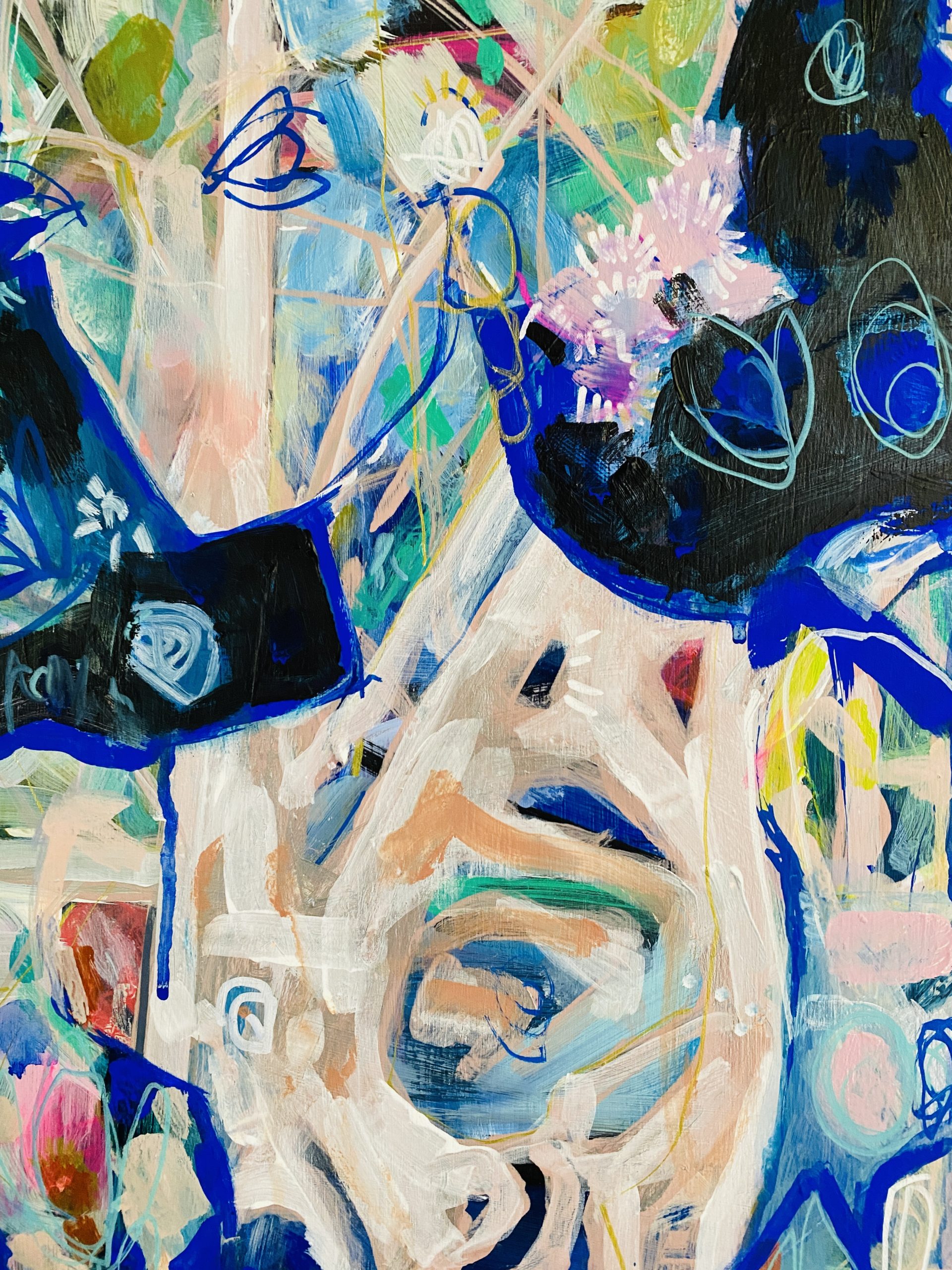 Carita Farrer Spencer Majesty Acrylic On Wood Panel 54.5 X 71.5cm Detail2